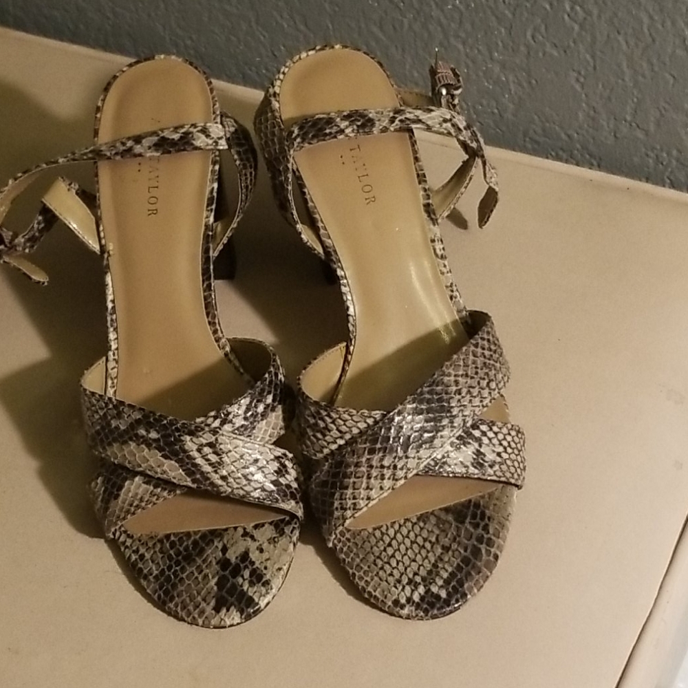Ann Taylor's faux snake skin sandles